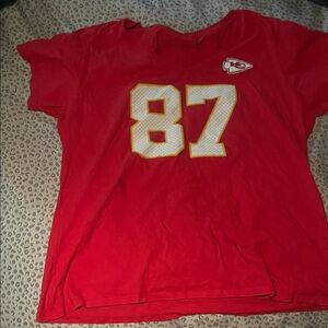 Red Sports T-Shirt with Number 87